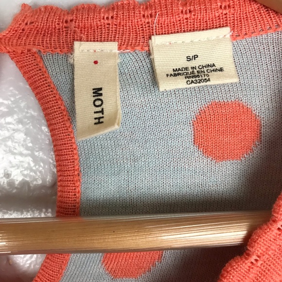 Anthropologie Moth Polka Dots Bluebird Sweater - Picture 4 of 8